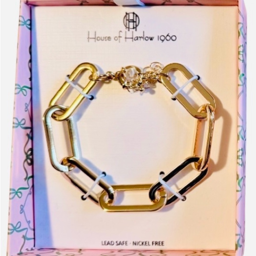 NWT House of Harlow 1960 Gold Bracelet
